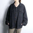 black color loose silhouette denim jacket