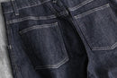 “CLOSED” dark indigo wide tapered denim trousers