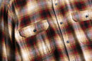 ombre check cotton light flannel shirt