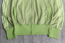 90-00's "adidas" light green tight track jacket