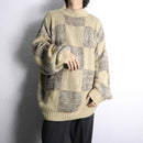 block check loose knit