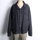 black color loose silhouette denim jacket