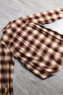 ombre check cotton light flannel shirt