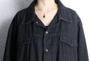 black color loose silhouette denim jacket