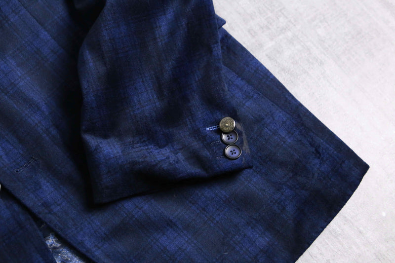 poly rayon velour check tailored jacket