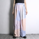 "Re:make" stripe shirt patchwork pajama pants