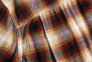 ombre check cotton light flannel shirt