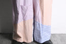 "Re:make" stripe shirt patchwork pajama pants