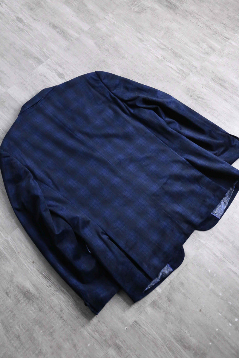 poly rayon velour check tailored jacket