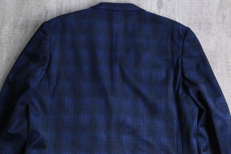 poly rayon velour check tailored jacket