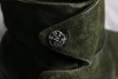 olive nubuck-like leather double riders jacket