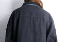 black color loose silhouette denim jacket