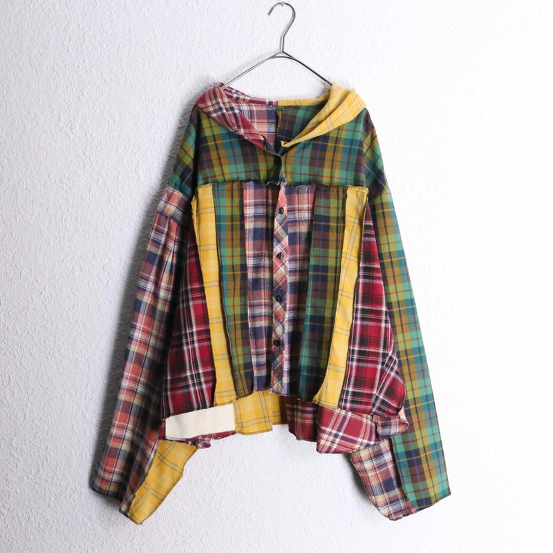 古着 リメイク shirt docking tailored vest