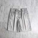 90-00's faded gray denim baggy shorts