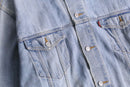 "Levi's" damage neck light blue denim jacket