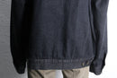 black color loose silhouette denim jacket