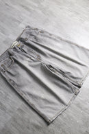 90-00's faded gray denim baggy shorts