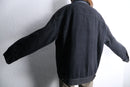 black color loose silhouette denim jacket