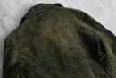 olive nubuck-like leather double riders jacket