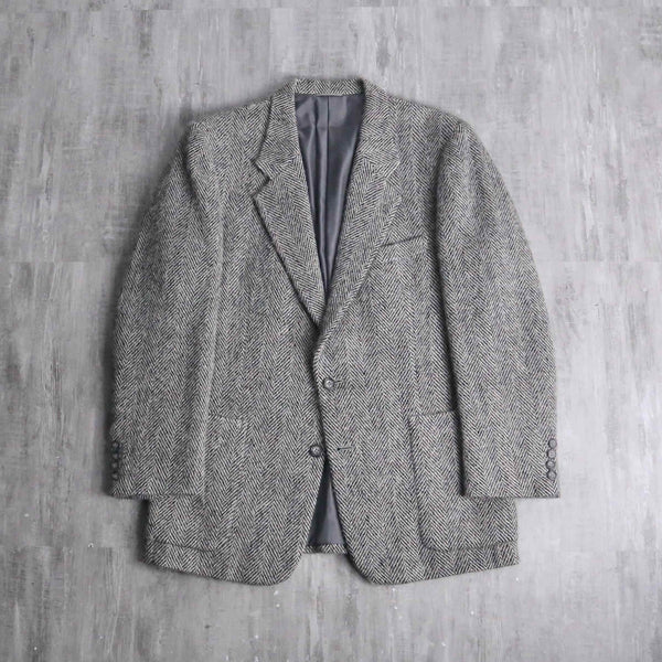 “Christian Dior” herringbone tweed 2B tailored jacket