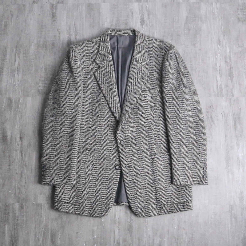 “Christian Dior” herringbone tweed 2B tailored jacket