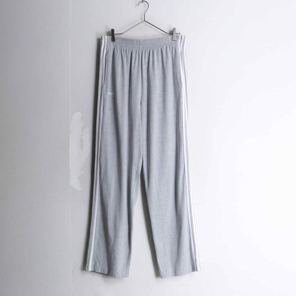 "adidas" gray clor wide silhouette track pants