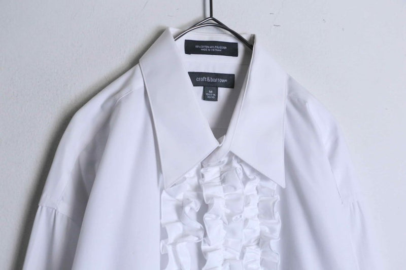 remake white color frill shirt