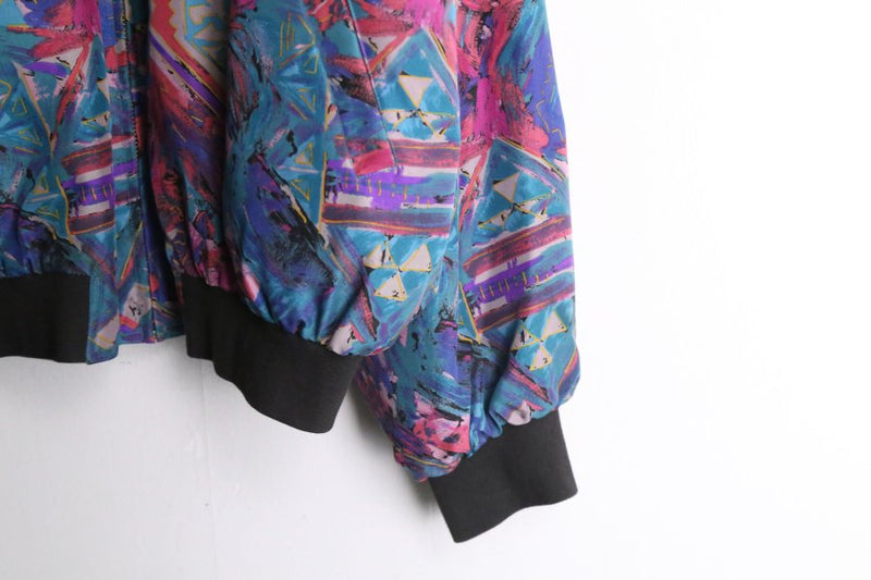 dark tone artistic design silk blouson