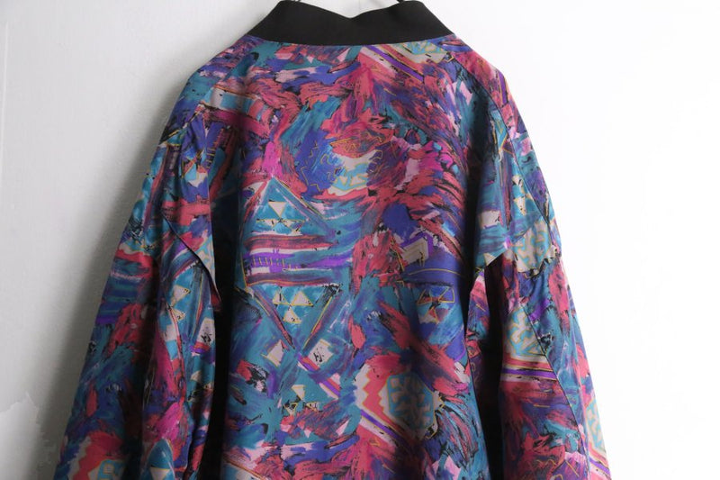 dark tone artistic design silk blouson