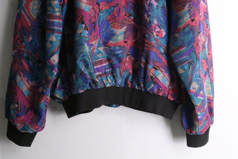 dark tone artistic design silk blouson